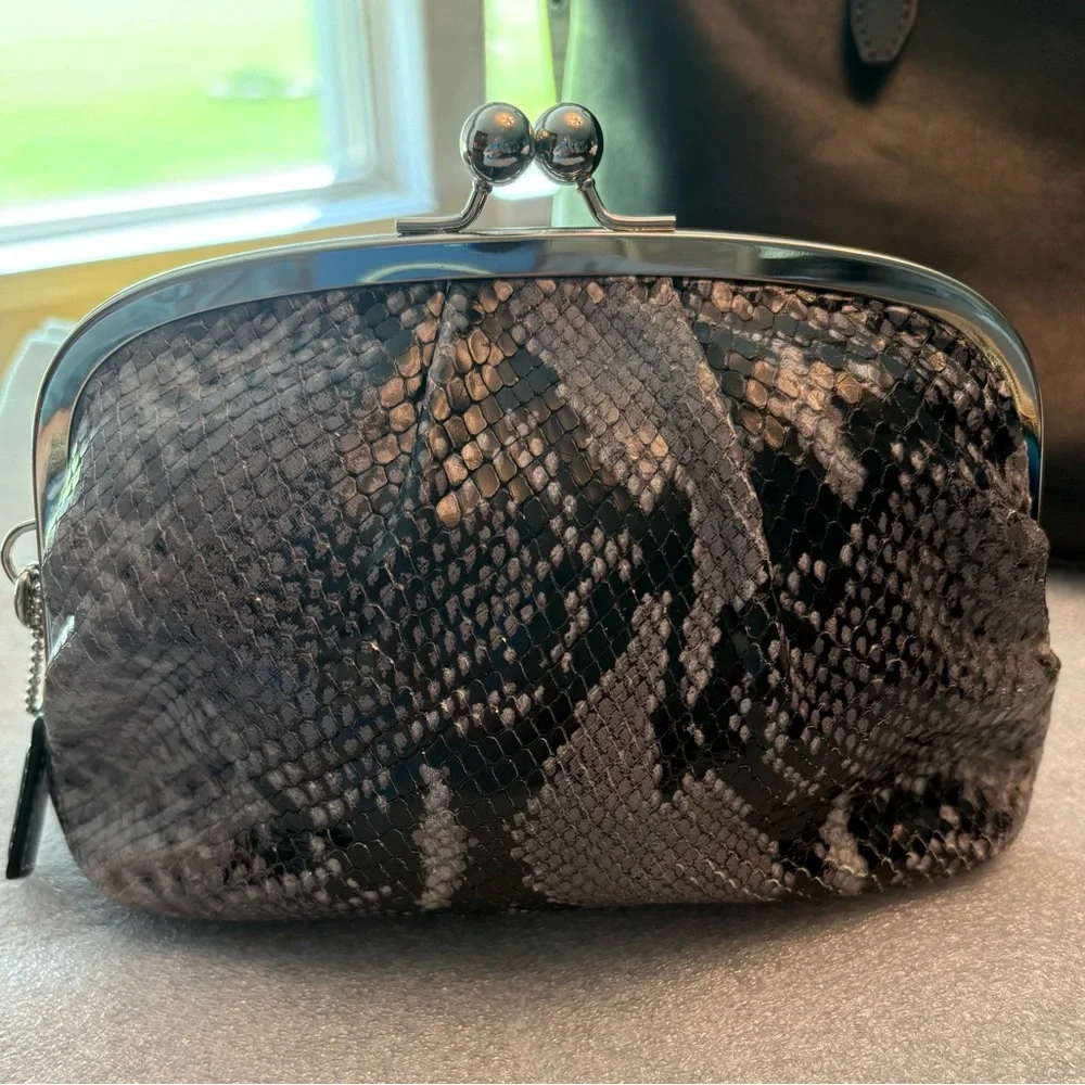 COACH Snakeskin Clutch with Wristlet - Picture 3 of 10